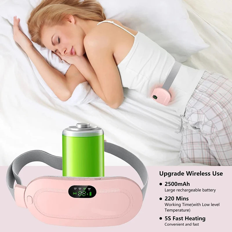 Ceinture Chauffante & Massante Sans Fil – Soulagement des Règles Instantané