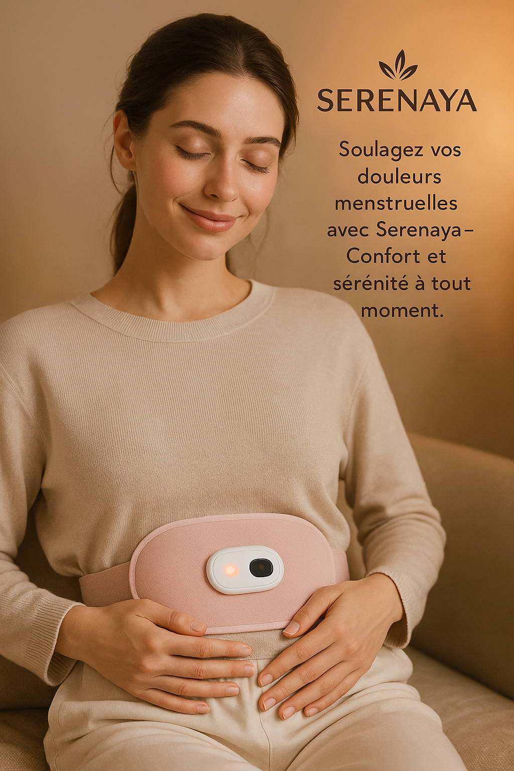 Ceinture Chauffante & Massante Sans Fil – Soulagement des Règles Instantané