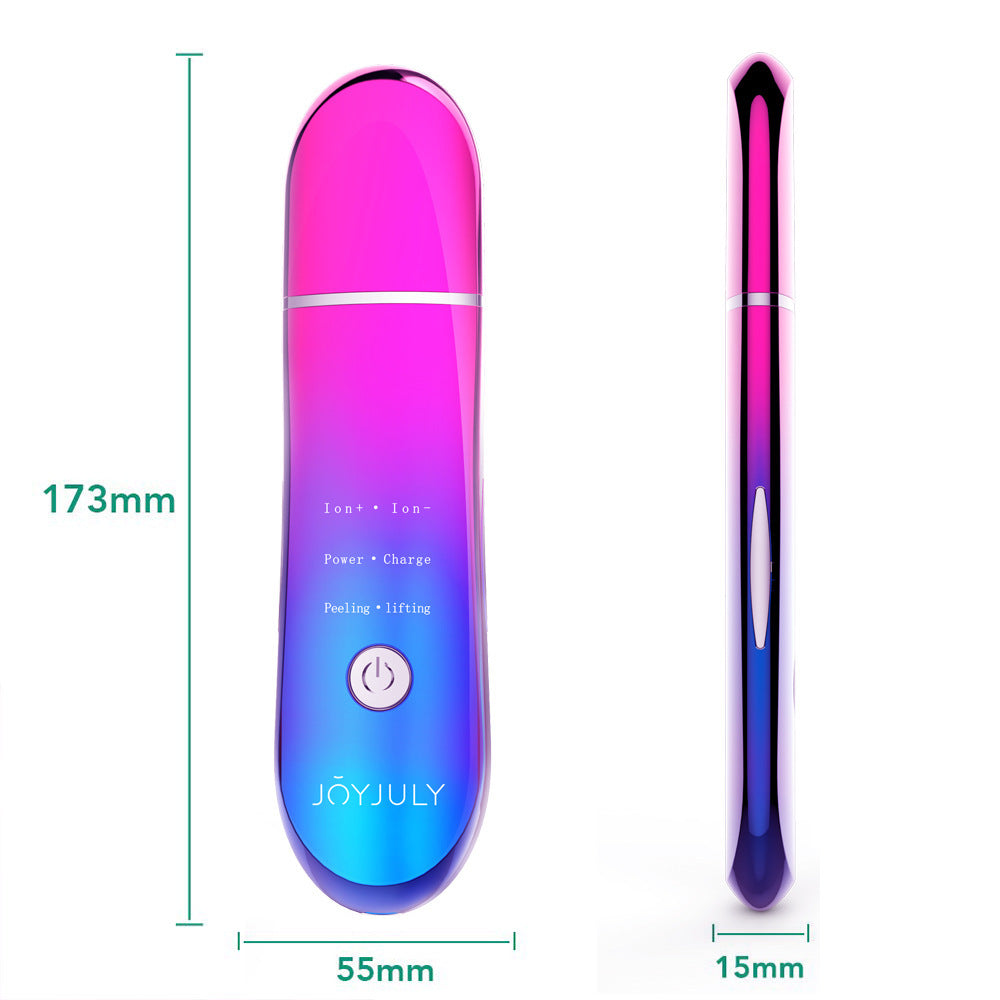 Spatule Ultrason Visage 3-en-1 – Nettoyage Profond, Ion +/-, EMS Raffermissant & Peeling Liftant – Rechargeable USB