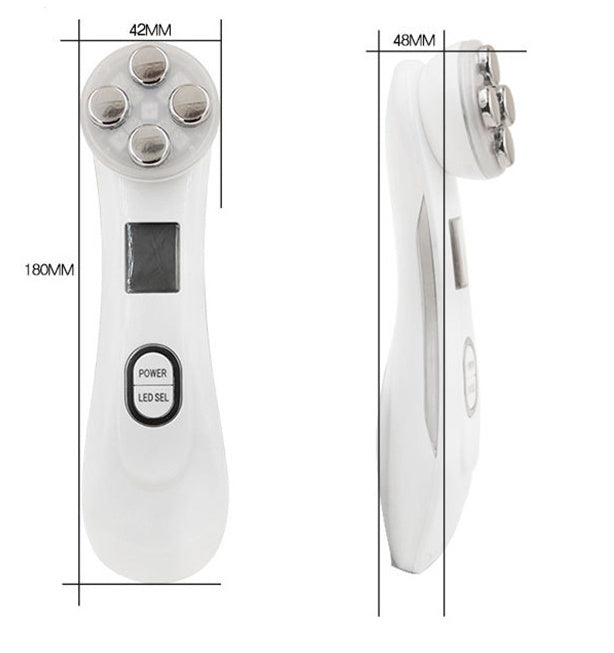 Appareil de Soin Visage 6-en-1 – EMS, Radiofréquence, LED Photon, Électroporation & Raffermissement