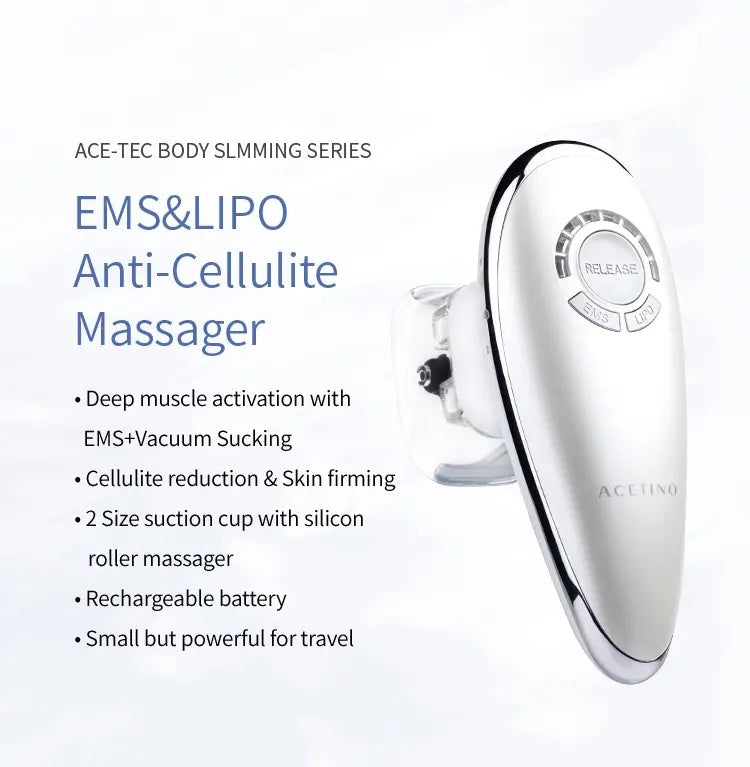 Appareil Anti-Cellulite 3-en-1 : Aspiration, Massage EMS & Lumière Rouge Raffermissante