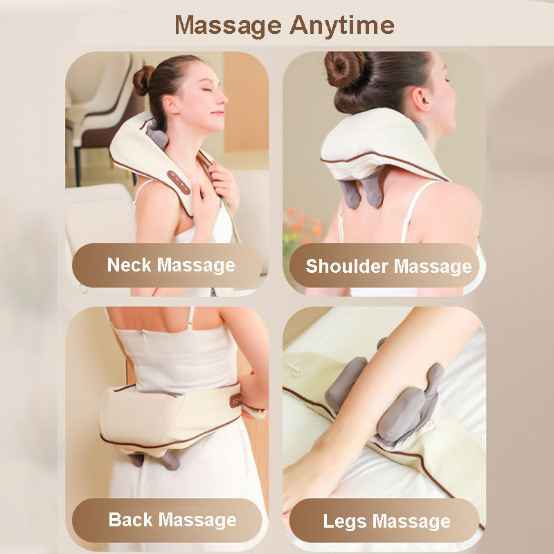 Masseur Électrique Chauffant pour Cou, Dos et Épaules – Relaxation Profonde à Domicile