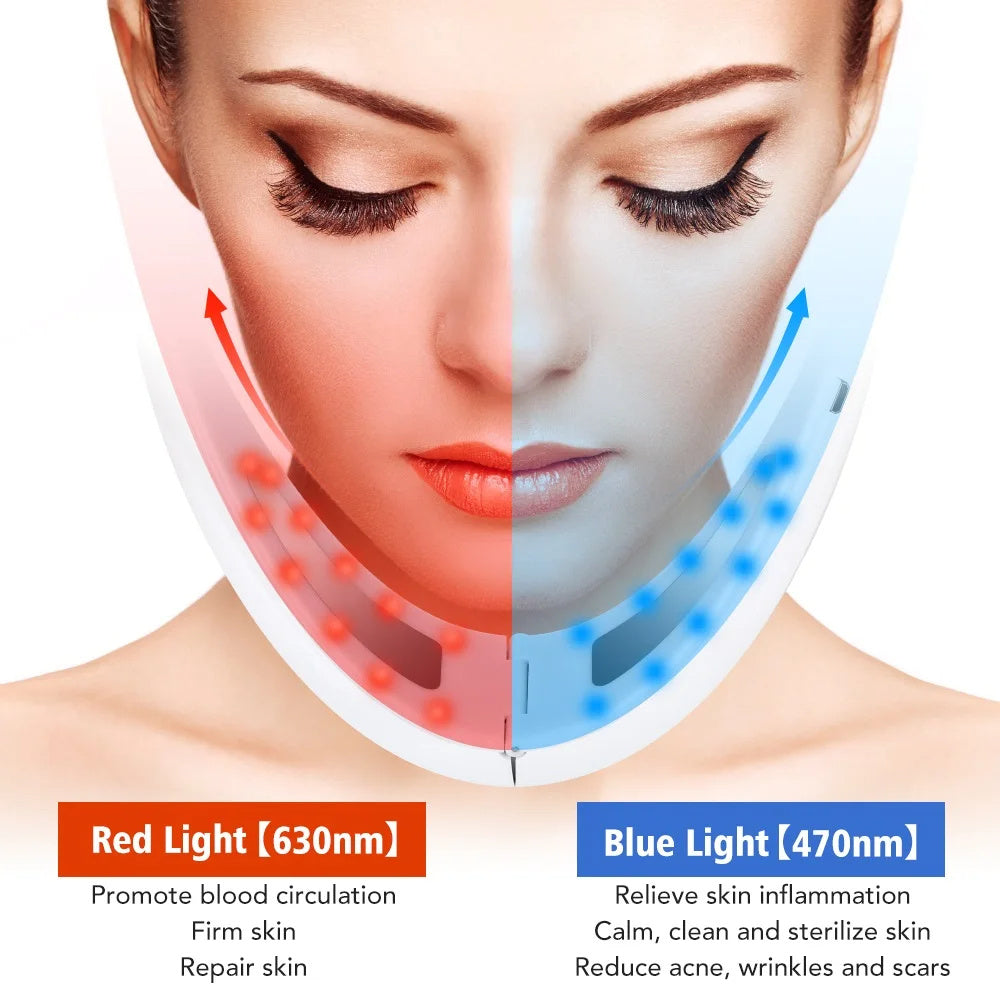 Masseur Facial V-Lift LED – Raffermissement du Visage & Réduction du Double Menton