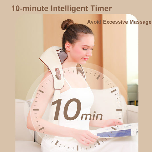 Masseur Électrique Chauffant pour Cou, Dos et Épaules – Relaxation Profonde à Domicile
