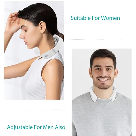 Mini Masseur Cervical Intelligent – EMS & Chaleur Apaisante | Soulagement des Douleurs de Nuque et Épaules