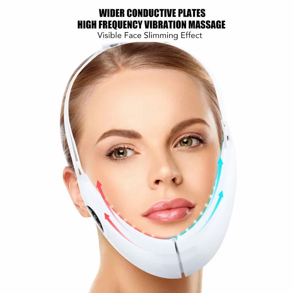 Masseur Facial V-Lift LED – Raffermissement du Visage & Réduction du Double Menton