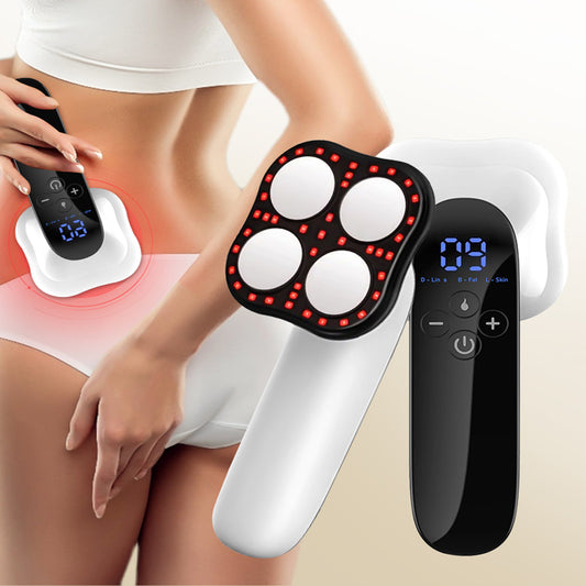 Masseur Minceur 4 en 1 – Technologie RF, Lumière Rouge & Chauffage | Raffermissant & Brûleur de Graisse Rechargeable