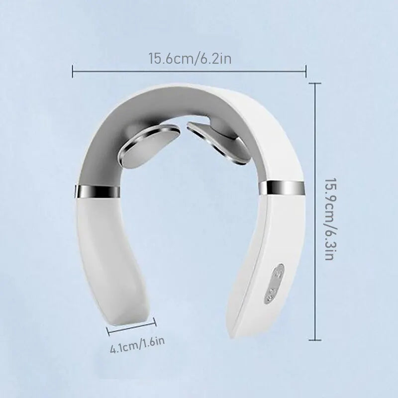 Mini Masseur Cervical Intelligent – EMS & Chaleur Apaisante | Soulagement des Douleurs de Nuque et Épaules