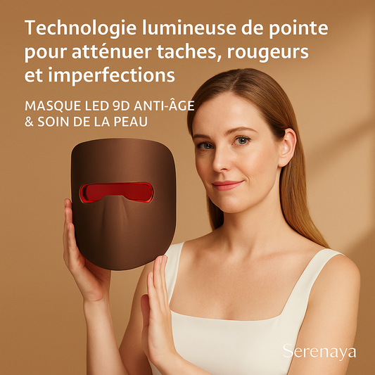 Masque LED 9D Photothérapie – Anti-Âge, Éclat & Régénération Cellulaire