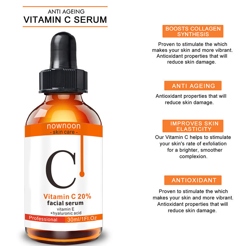 Sérum Vitamine C 20% & Collagène – Éclat du Teint, Anti-Âge & Hydratation Intense