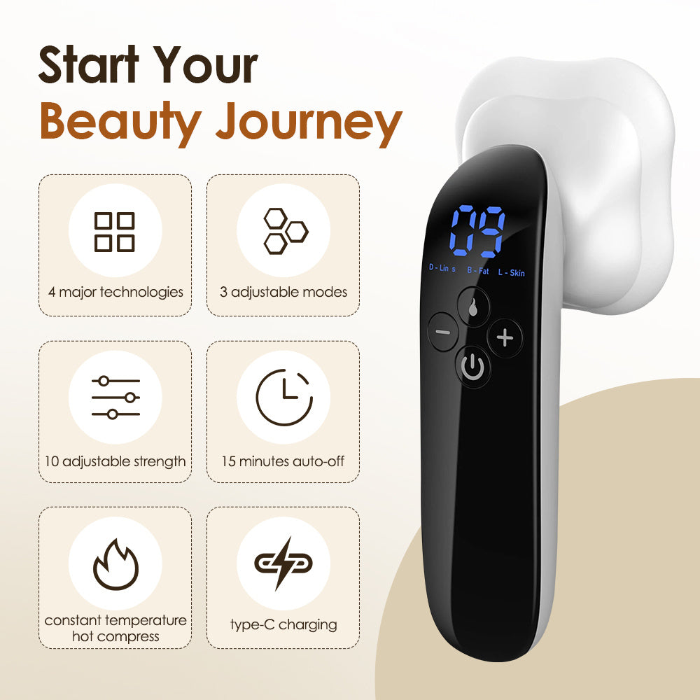 Masseur Minceur 4 en 1 – Technologie RF, Lumière Rouge & Chauffage | Raffermissant & Brûleur de Graisse Rechargeable